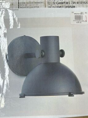 Rejuvenation Gearhart 7" Single Sconce Lighting Oil Rubbed Bronze NEW OPEN BOX